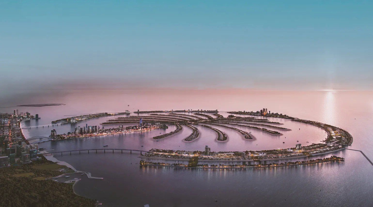 Aerial view of Palm Jebel Ali, Dubai